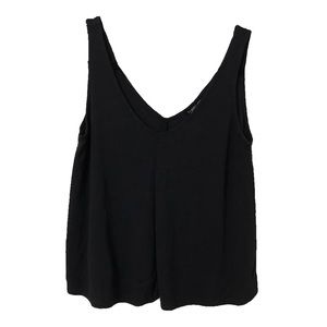 Topshop Navy Blue Flowy Loose Fit Tank Top